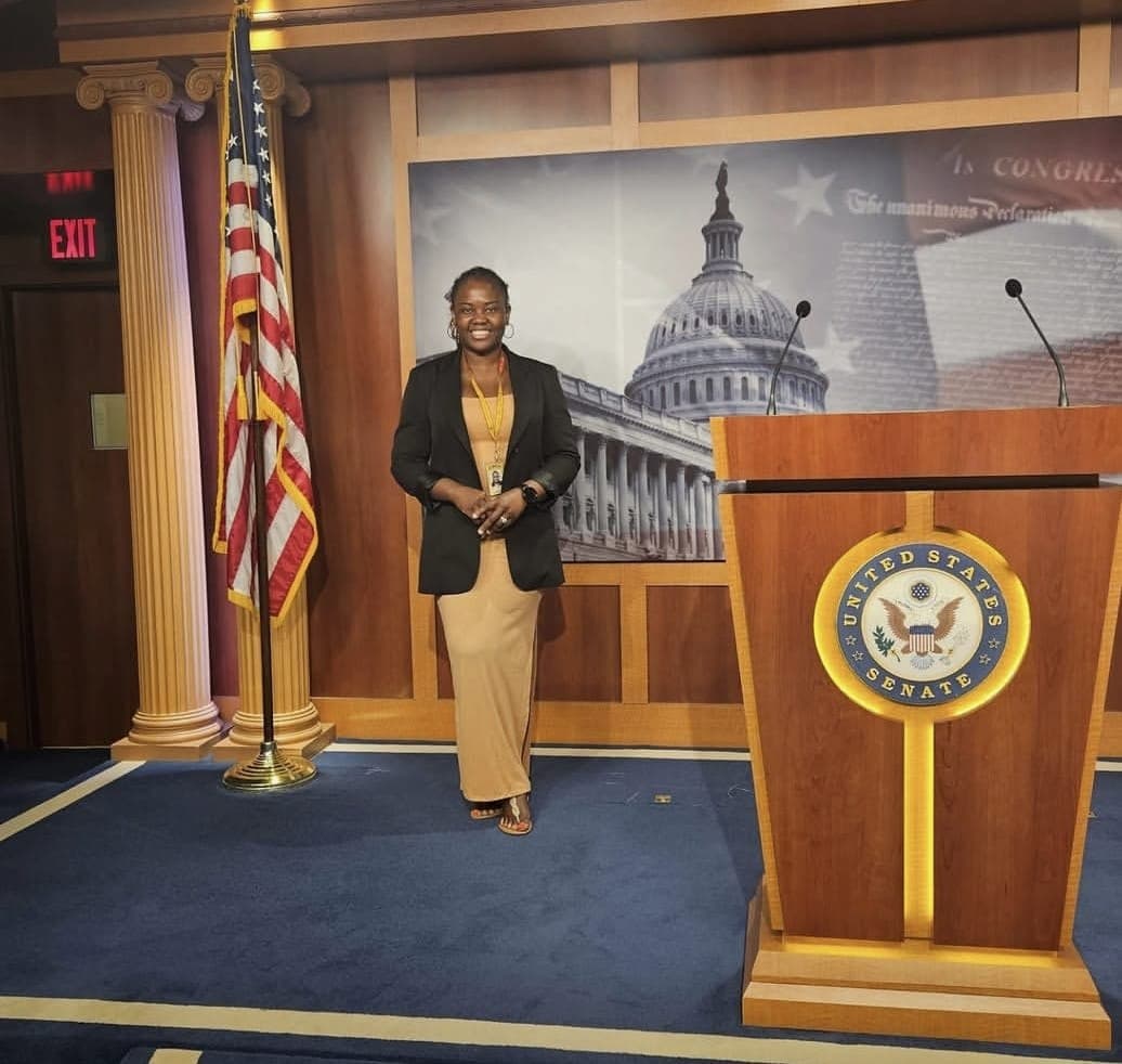 Tayo Ojewunmi-Ojo in a public affairs media setting in Washington